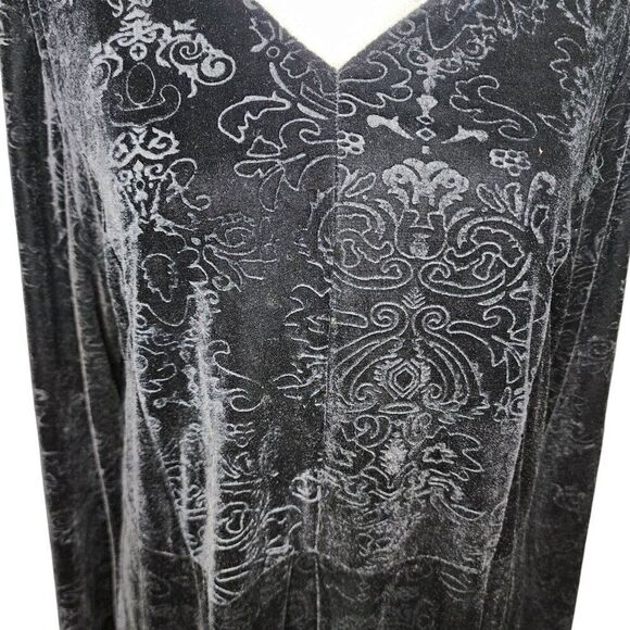 Spirit Witchy Dark Fantasy Vampire Hooded Bell Sleeve Dress Womens L Black - Picture 2 of 10